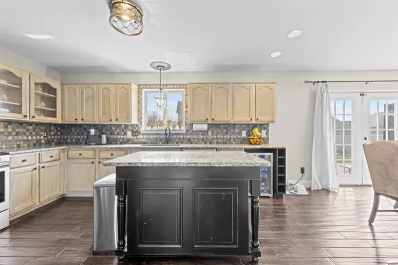 Kitchen with wine cooler